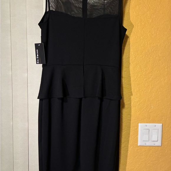 Enfocus Studio Black Strapless Dress with Peplum Detail - Picture 4 of 8